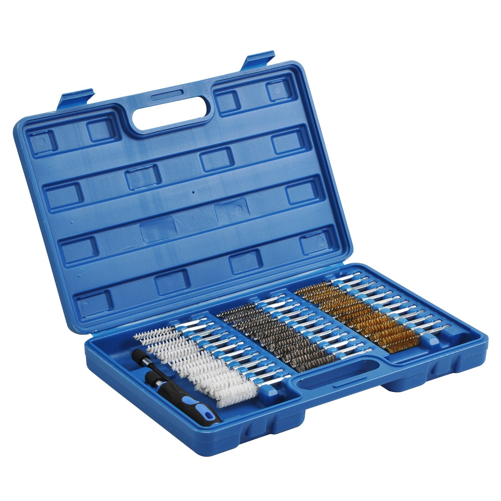 38PCS Industrial Wire 1/4in Hex Shank Brush Set Extendable Stainless Steel