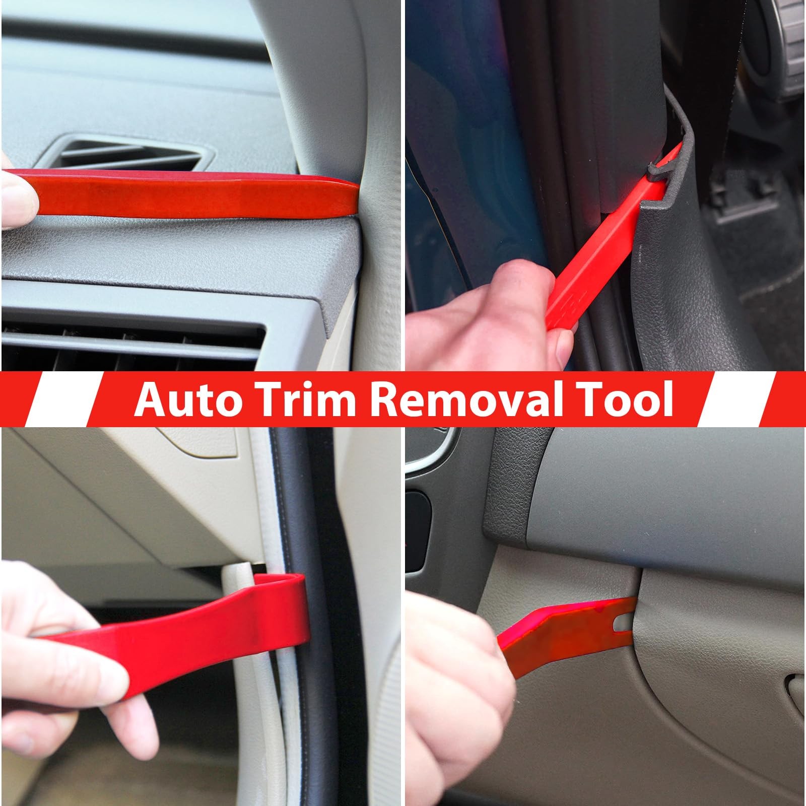 8Pcs Auto Trim Disassembly Tool Set,Nylon Plastic Fasteners Remover Tools for…