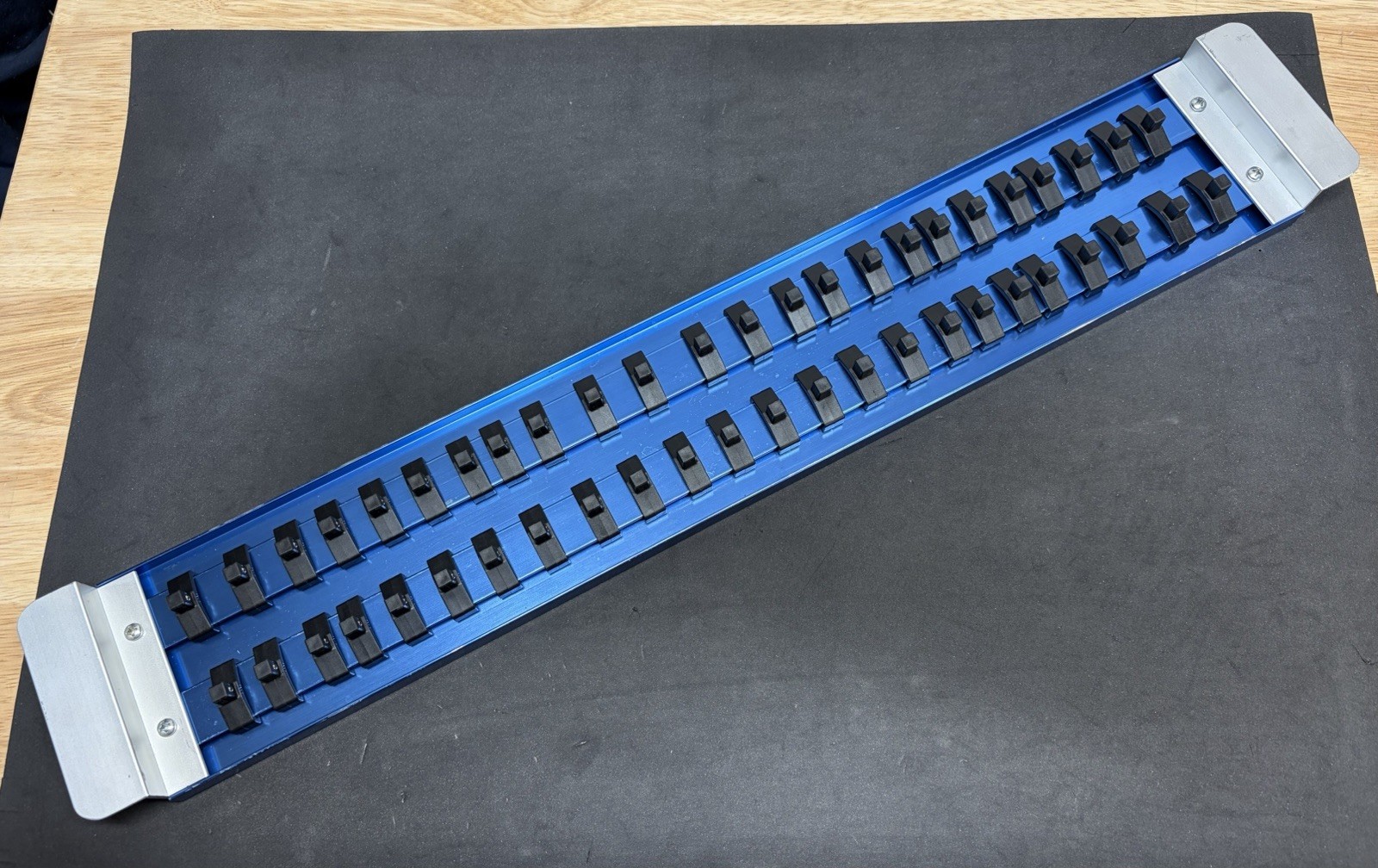 Mac Tools 1/4″ BLUE 48pc Socket Tray Rack Holds Shallow & Deepwell Sockets