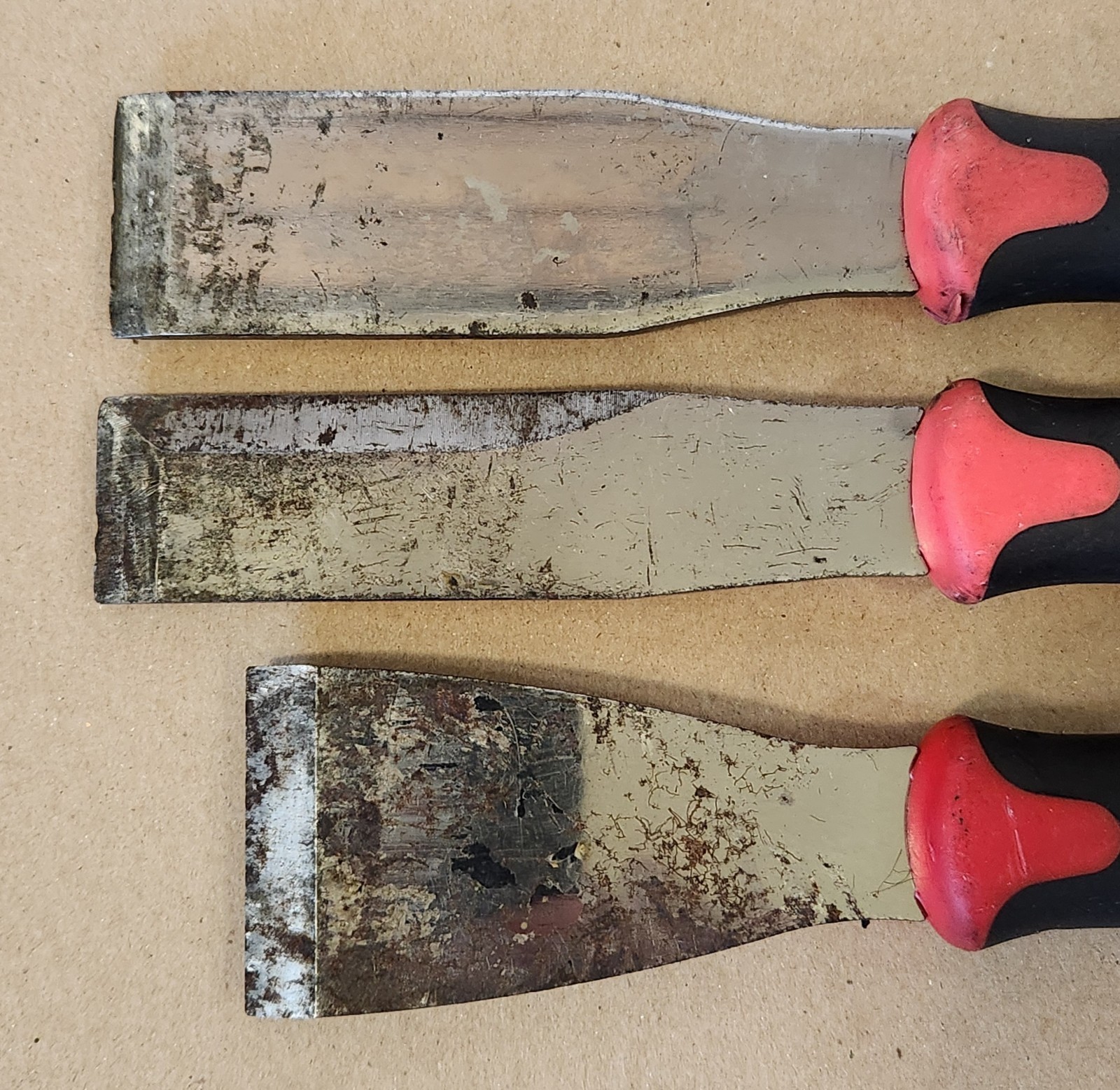 Snap On PKNC300 3 Piece Soft Grip Striking Scraper Set RED