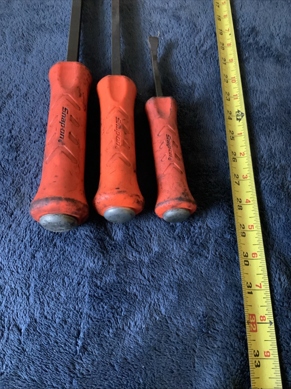 Snap On 3pc Striking Pry Bar Set, Used….orange…..