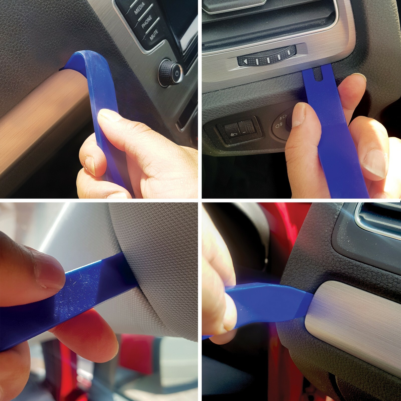 8Pcs Car Interior Audio Plastic Dash Door Panel Trim Removal Pry Tool Kit L34+CP