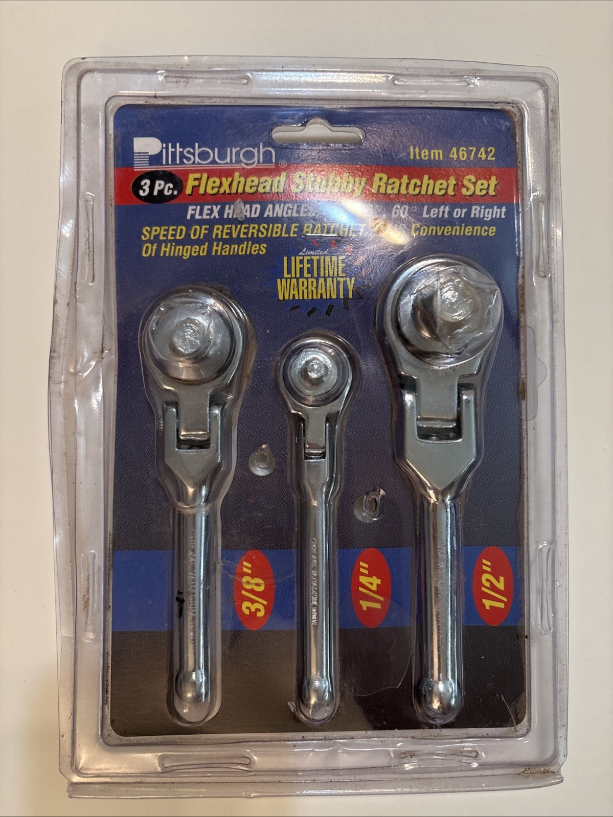 Flex Head Stubby & Thumbwheel Ratchet Set 1/4 3/8 1/2 Wrench Wrenches Tight Spot