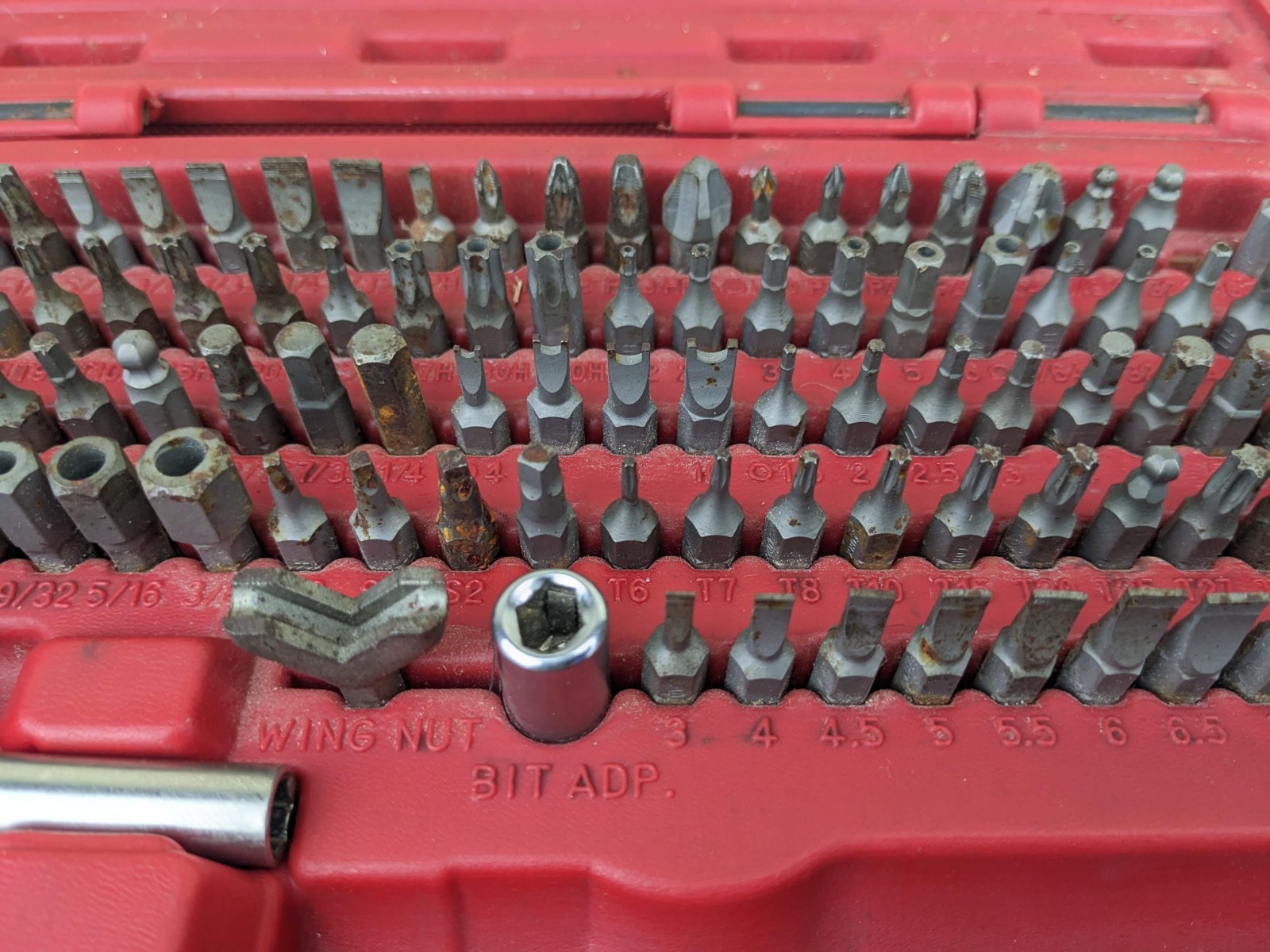 #bp375 Mac Tools Mac-Grip Ratcheting 1/4” Hex Bit Set SBDR123SA for Screwdriver
