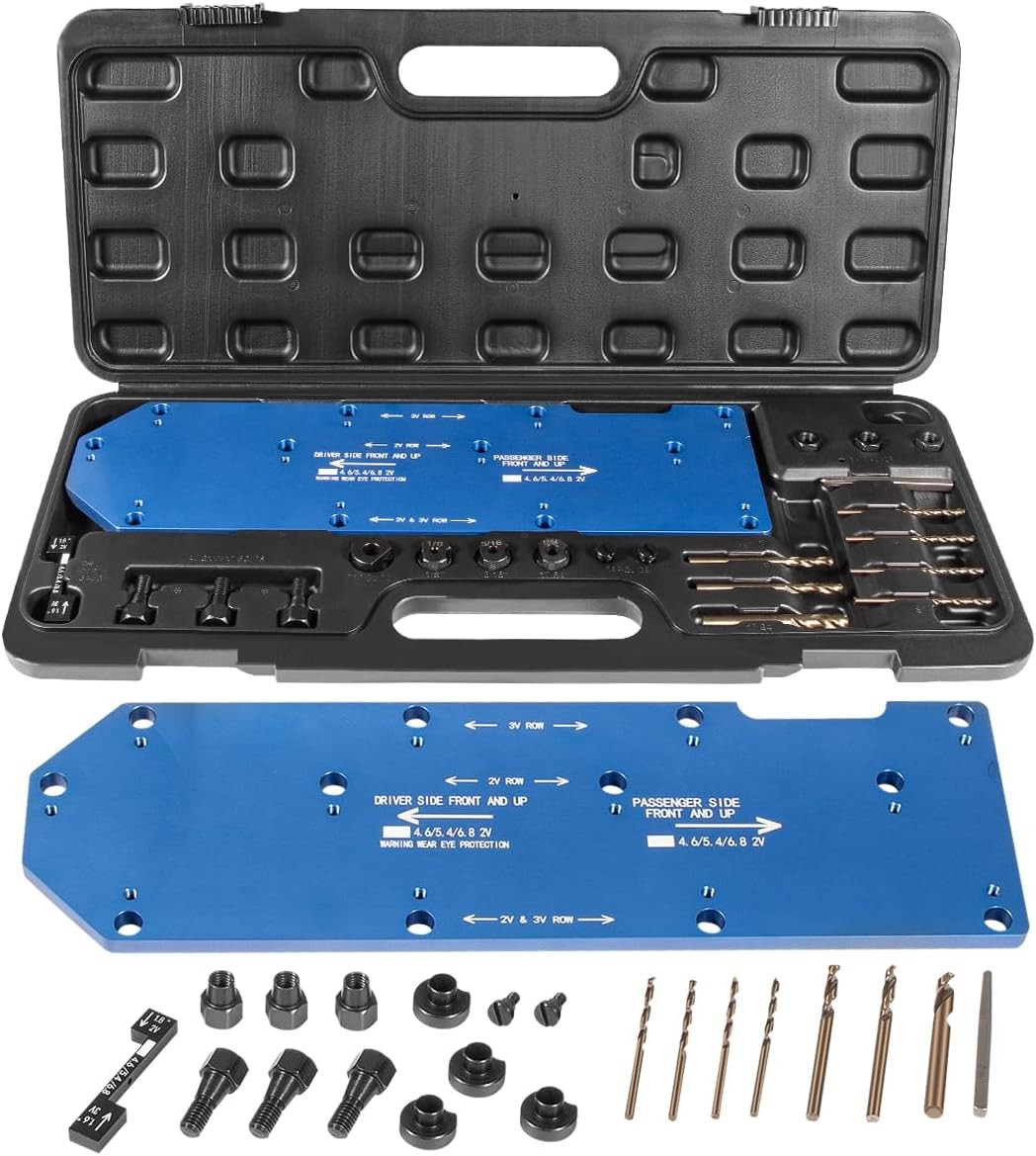71600 Manifold Drill Template for FORD 4.6L, 5.4L & 6.8L V10 2 Valve and 3 Valve
