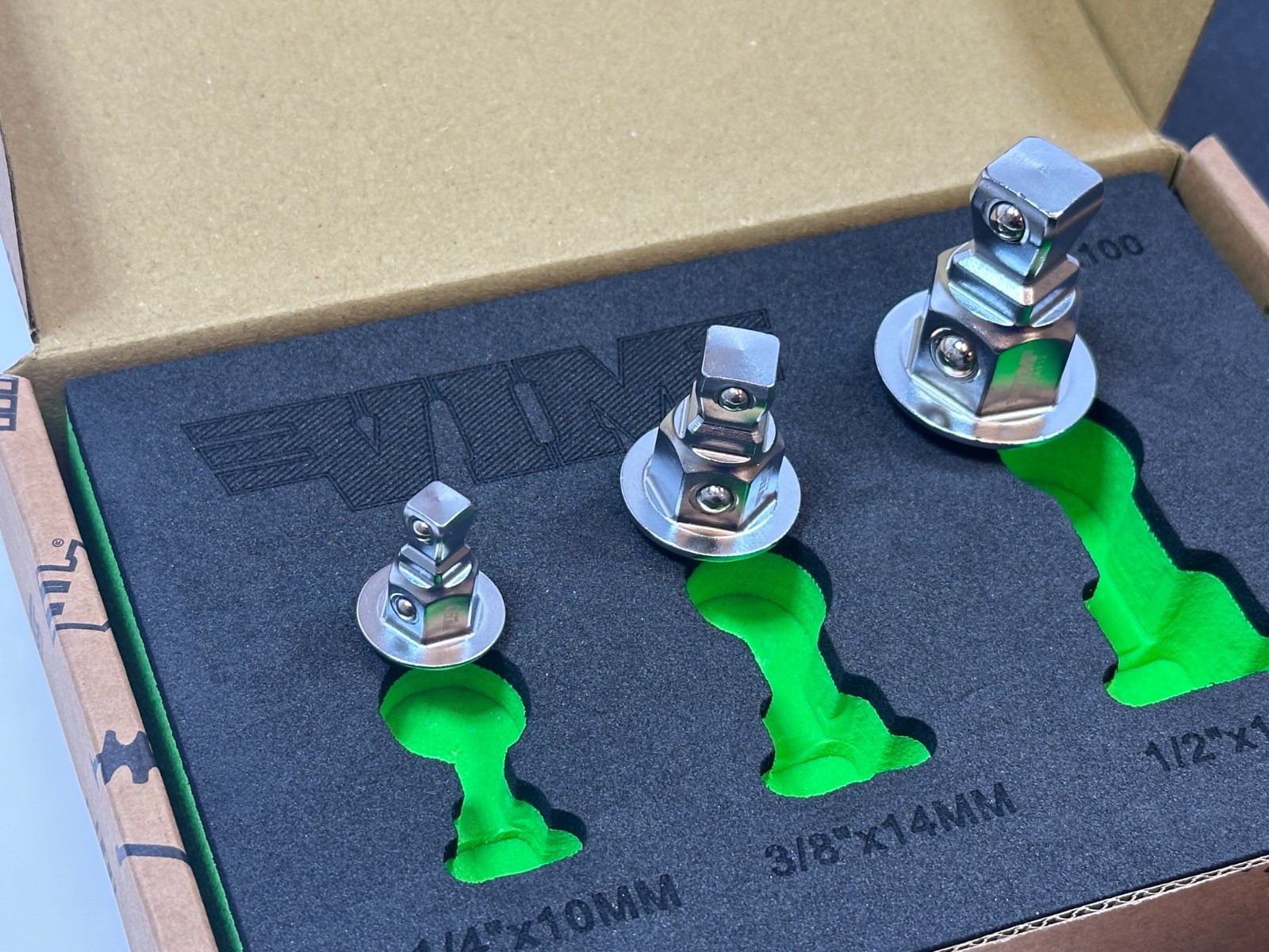 NEW VIM Tools 3pc Wobble Socket Adapter Set in Foam #WSA100