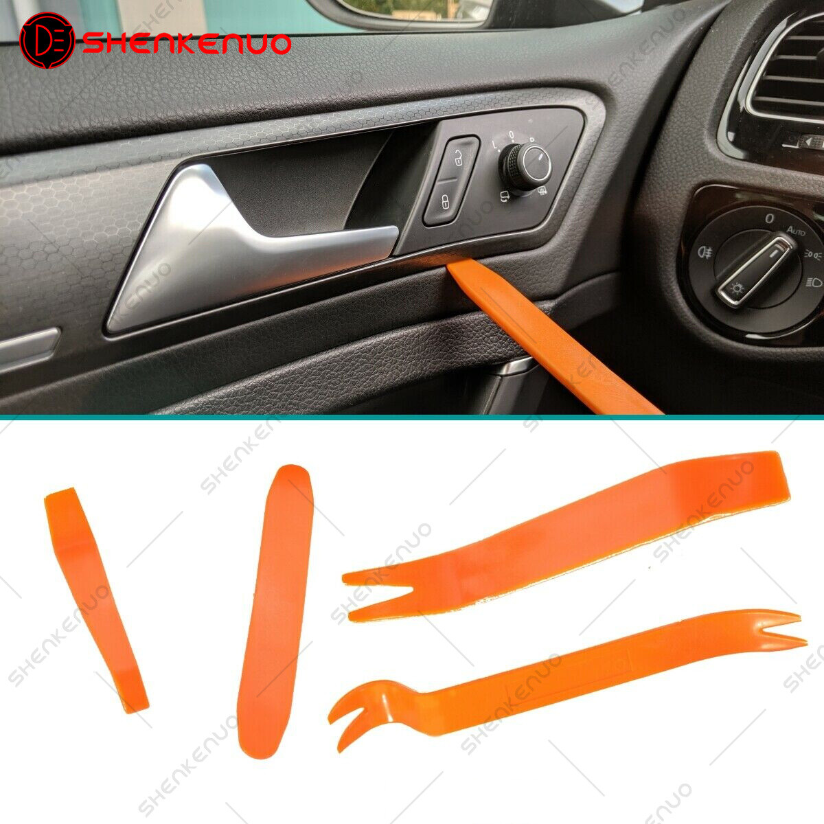 4pcs Car Radio Door Body Clip Panel Trim Dash Audio Plastic Removal Pry Tool Kit