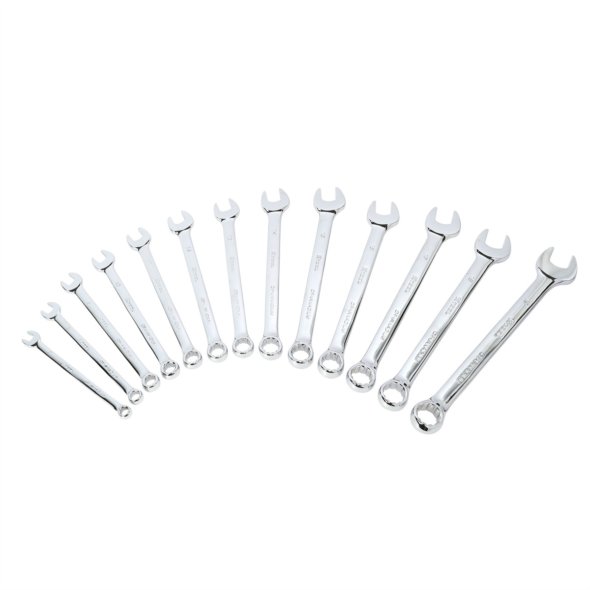 K-Tool 41800 Metric Combo Wrench Set, 13-pc, Sizes (7mm-19mm Wrenches)
