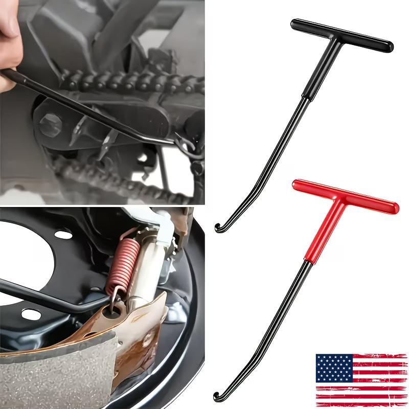 T-Shaped Exhaust Spring Puller with Rubber Grip Essential Tool for Motorcycles