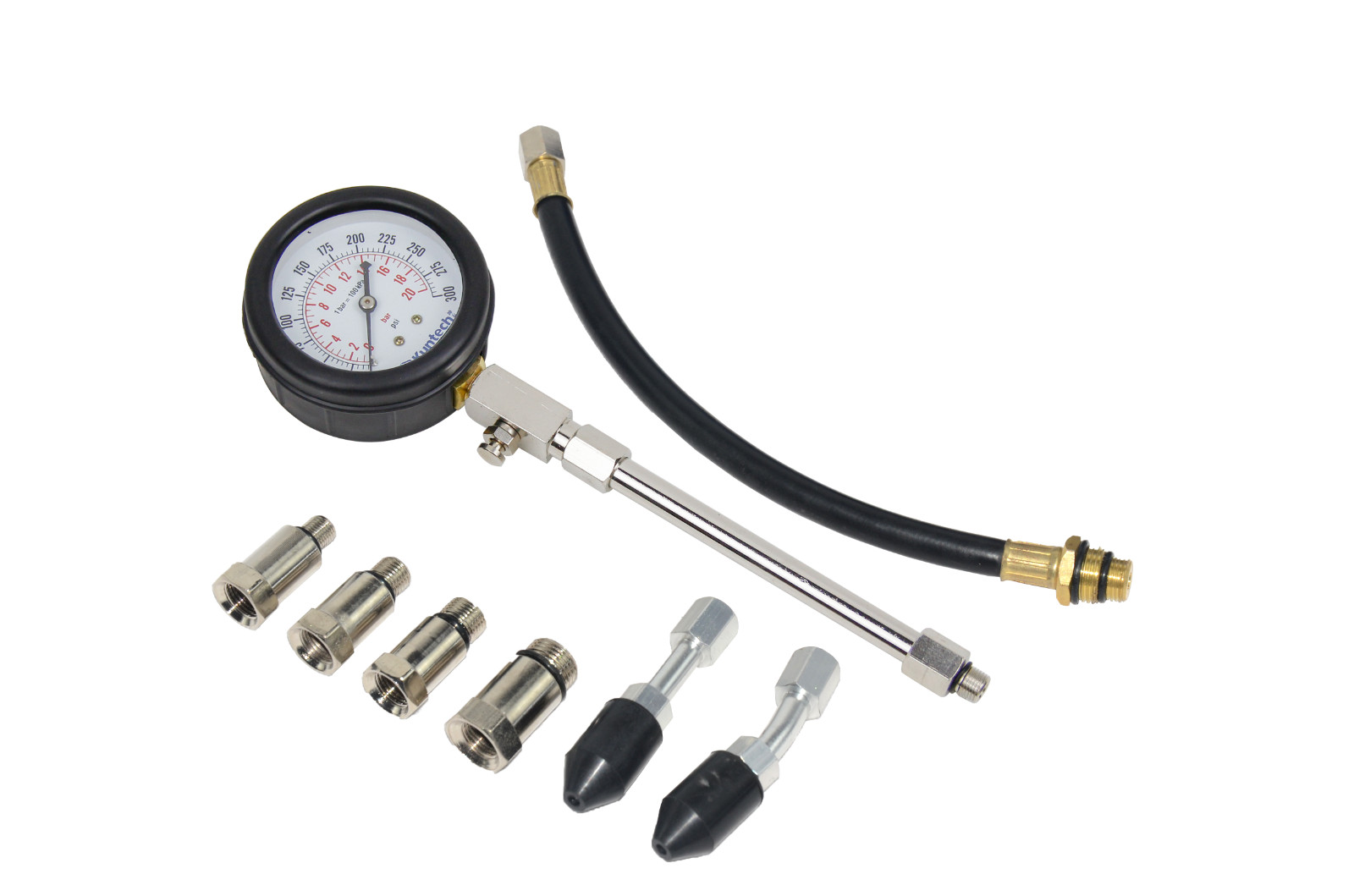 Engine Cylinder Compression Tester Tool Kit & Pressure Gauge Auto Repair