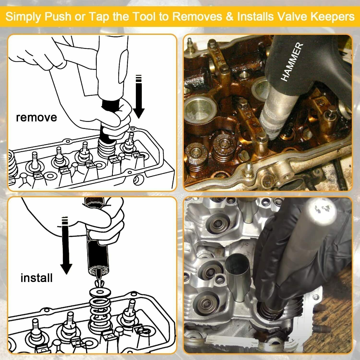 36050 Valve Keeper Remover & Installer Kit from 4.5 to 7.5mm & 5/16″ to 3/8″