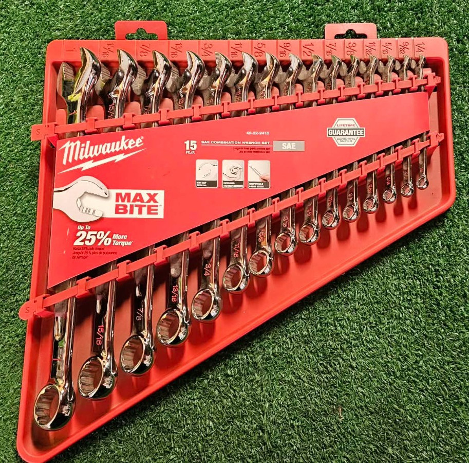 Milwaukee 48-22-9415 15pc Combination Wrench Set – SAE NEW