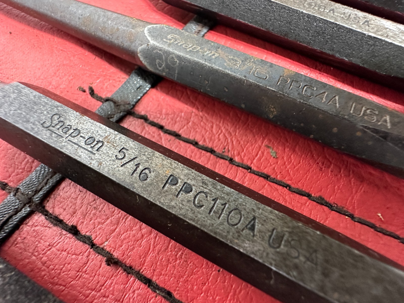 Snap-on Tools USA (MAC Kit Bag) 5pc Mixed Punch & Chisel Set Lot