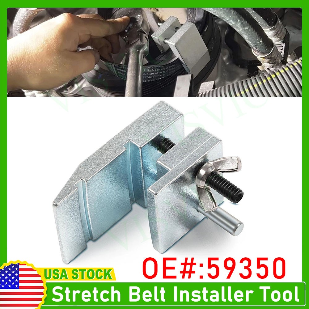 59350 Stretch Belt Installer Tool Fits for Extra Deep Double Pulleys for Ford/GM