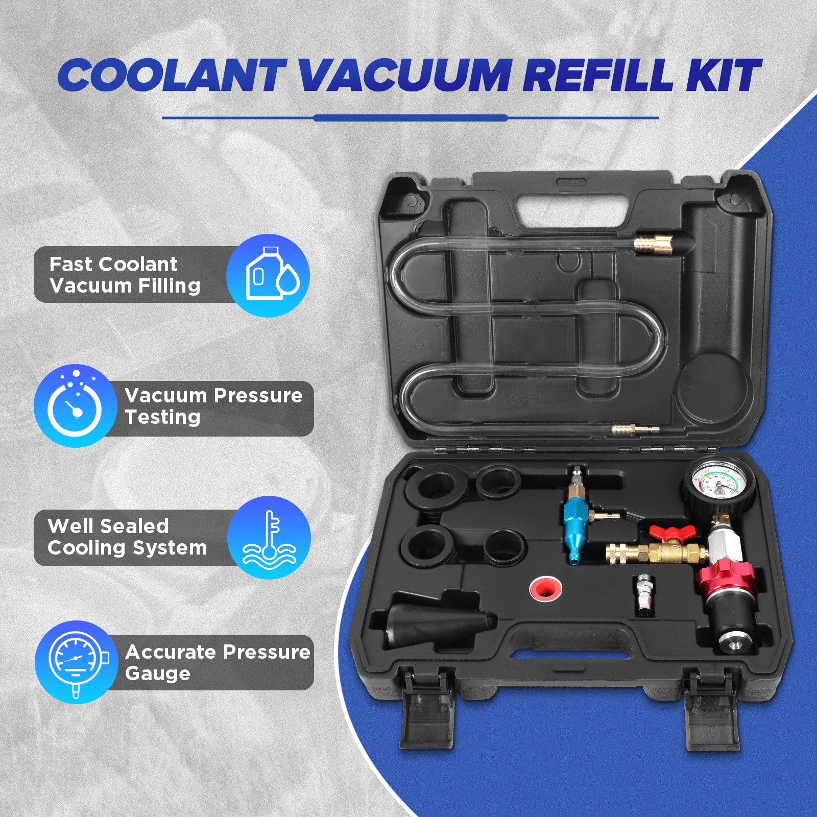 Auto Coolant Vacuum Kit Radiator Coolant Change Tool for Cars SUVs Trucks Vans