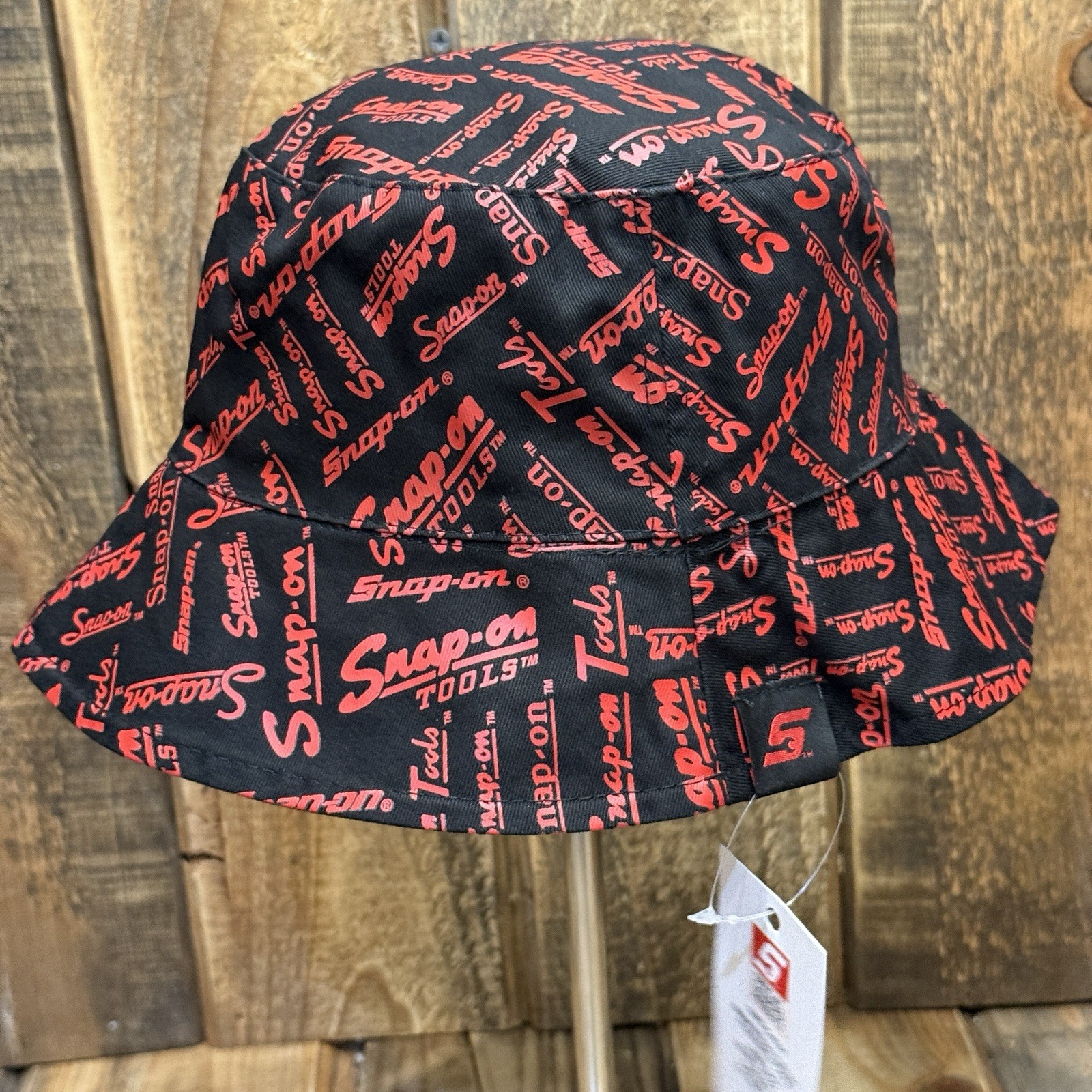 SNAP-ON TOOLS REVERSIBLE BUCKET HAT UNISEX ONE SIZE RED BLACK ALL OVER PRINT
