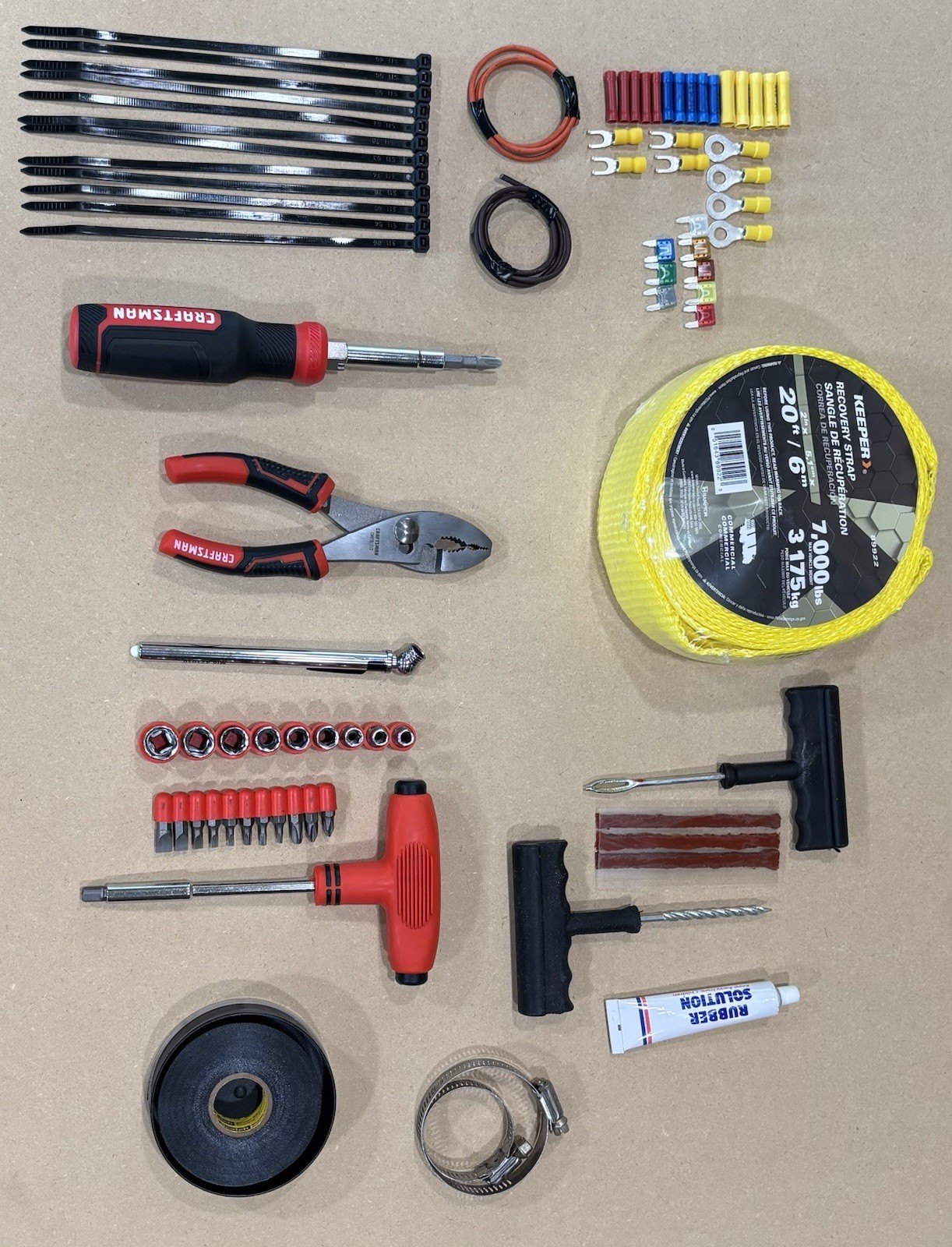 Car Repair Tool Kit Emergency Auto Repair – Wrenches, Screwdrivers, Socket Set