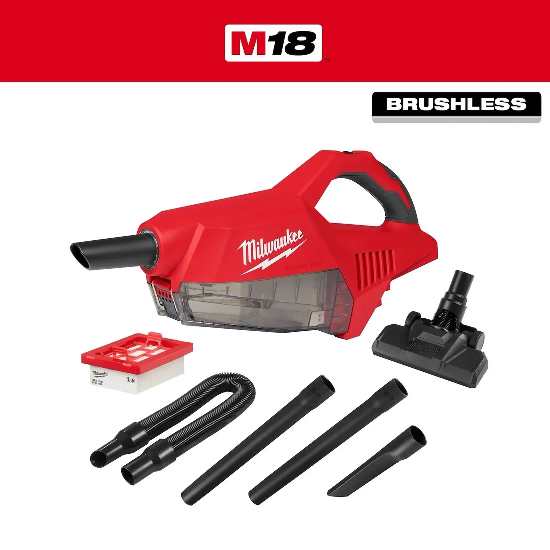 Milwaukee 0892-20 M18 Brushless Handheld Vacuum + FREE Battery