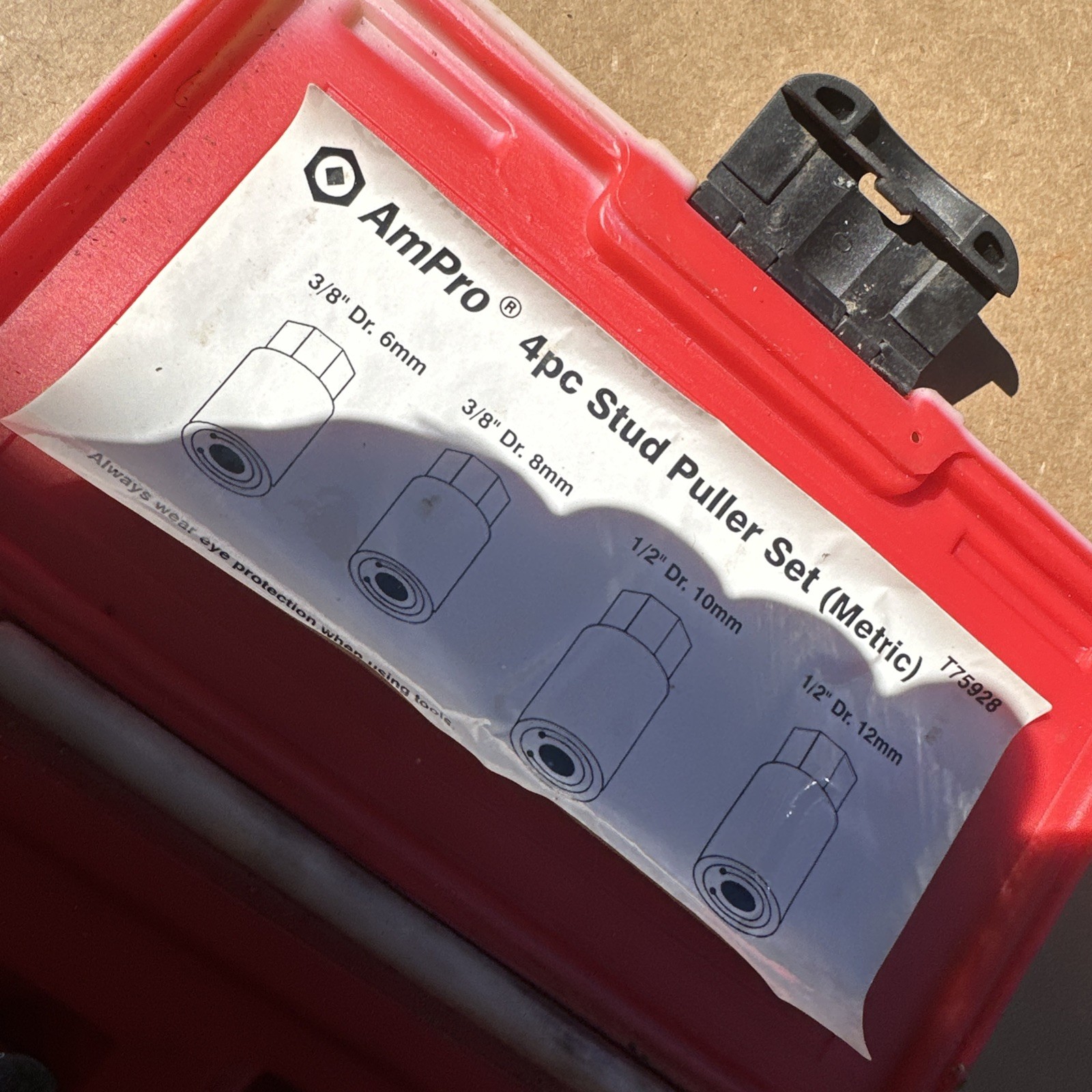 AmPro 4pc Stud Puller Socket Set Metric T75928