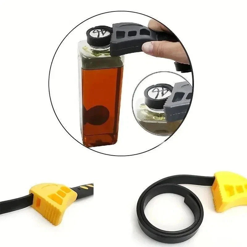 6″ Adjustable Rubber Belt Strap Wrench Metal Pipes Oil Water Filter Removal Tool