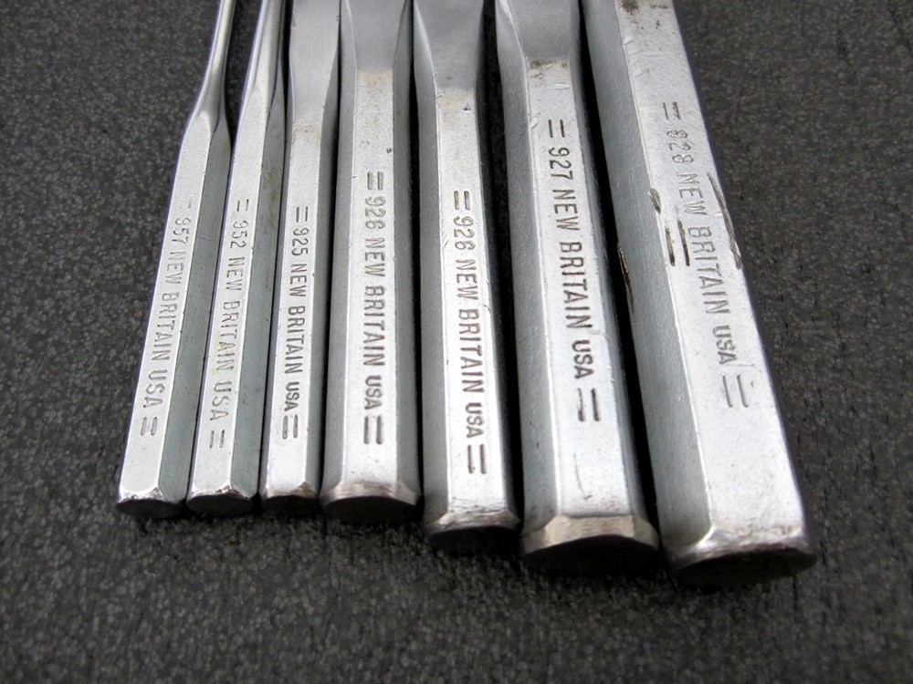 Vintage New Britain 7pc Punch & Chisel Set Made in USA