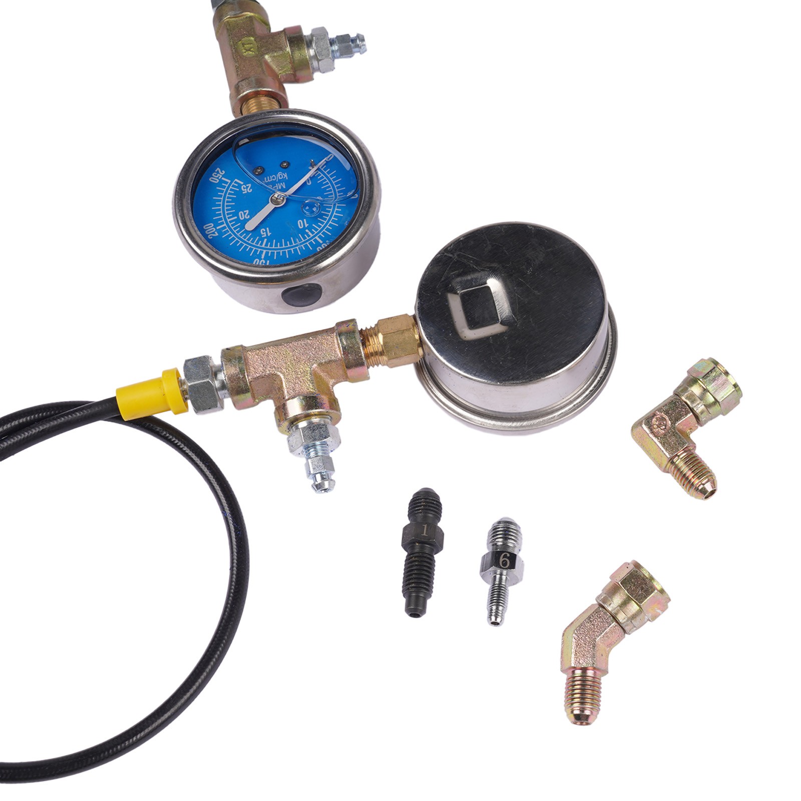 Universal Brake Oil Pressure Gauge, Oil Pressure Tester Kit, ABS, 0-3500PSI NEW