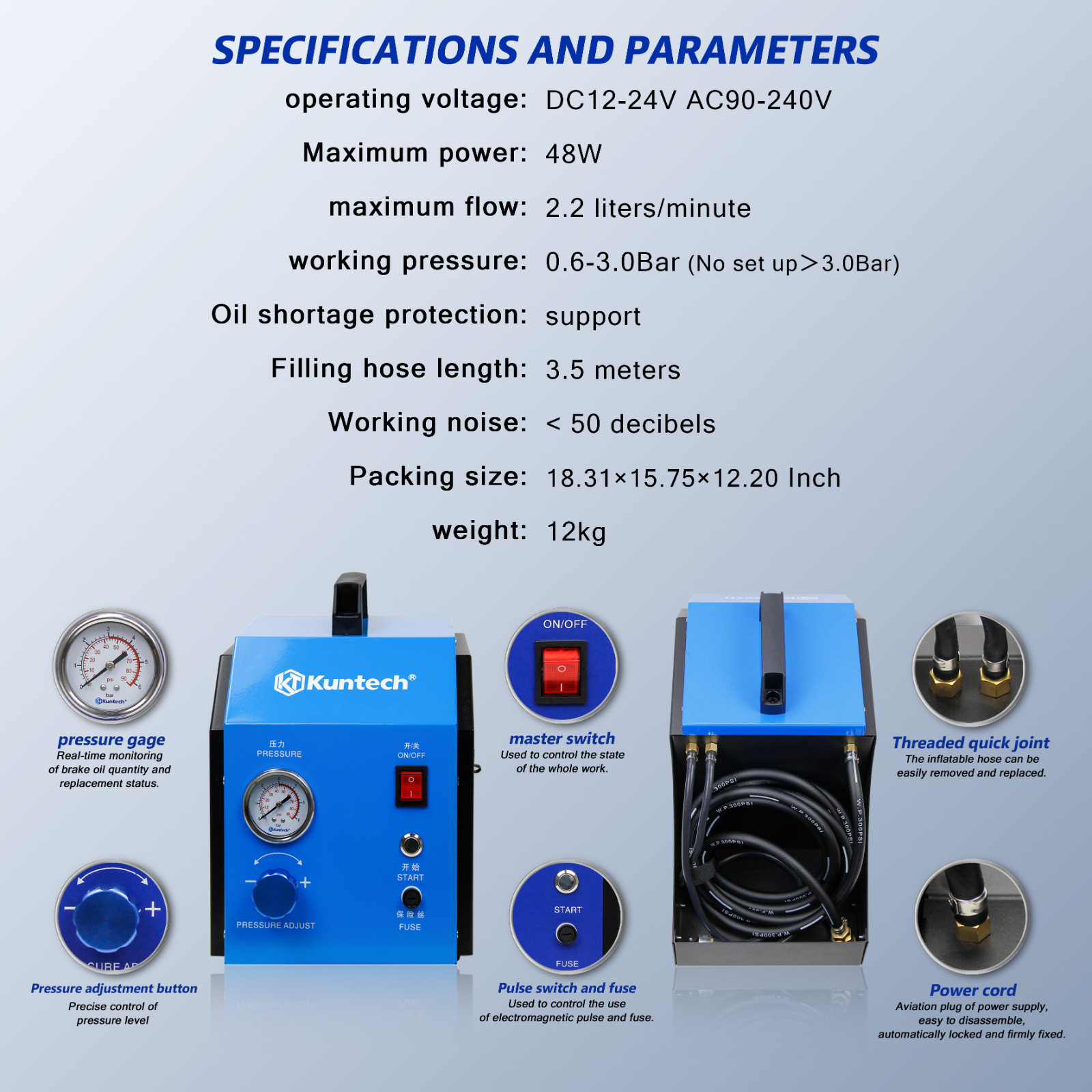 Electric Brake Bleeder Kit,Automotive Brake Fluid Oil Exchanger Machine Auto