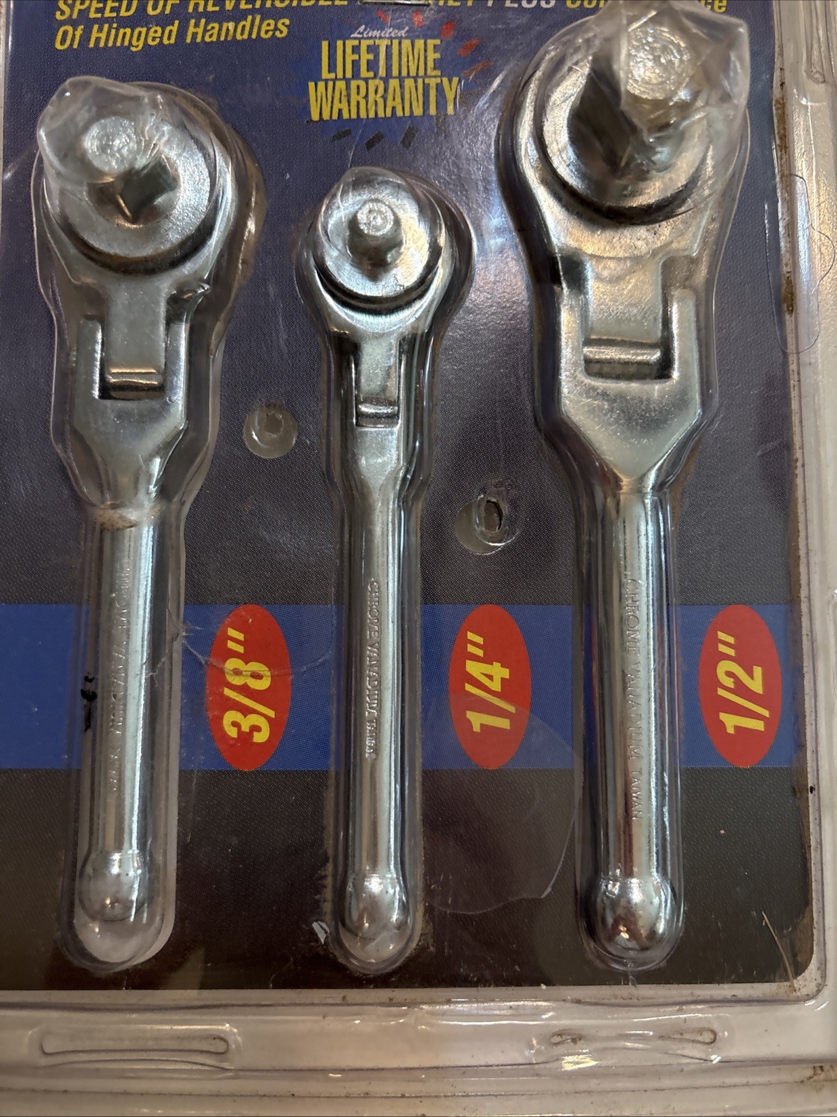Flex Head Stubby & Thumbwheel Ratchet Set 1/4 3/8 1/2 Wrench Wrenches Tight Spot