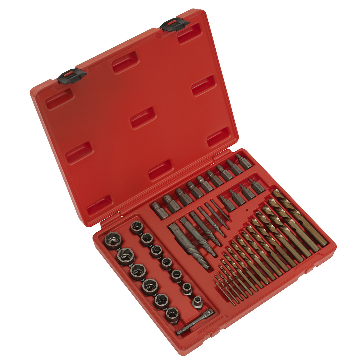 Sealey 49 Pieces 3/8″ Square Drive Master Extractor Set In Storage Case AK8149