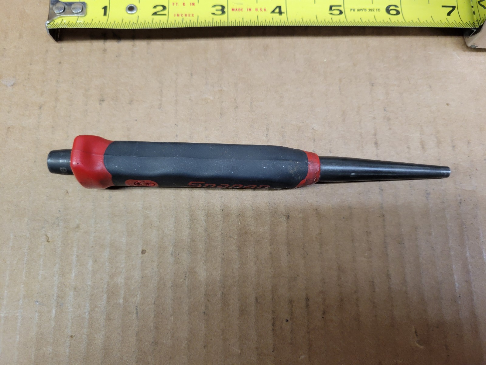 Snap On 3/16″ Starter Punch With Red / Black Comfort Handle Grip No PPSG206