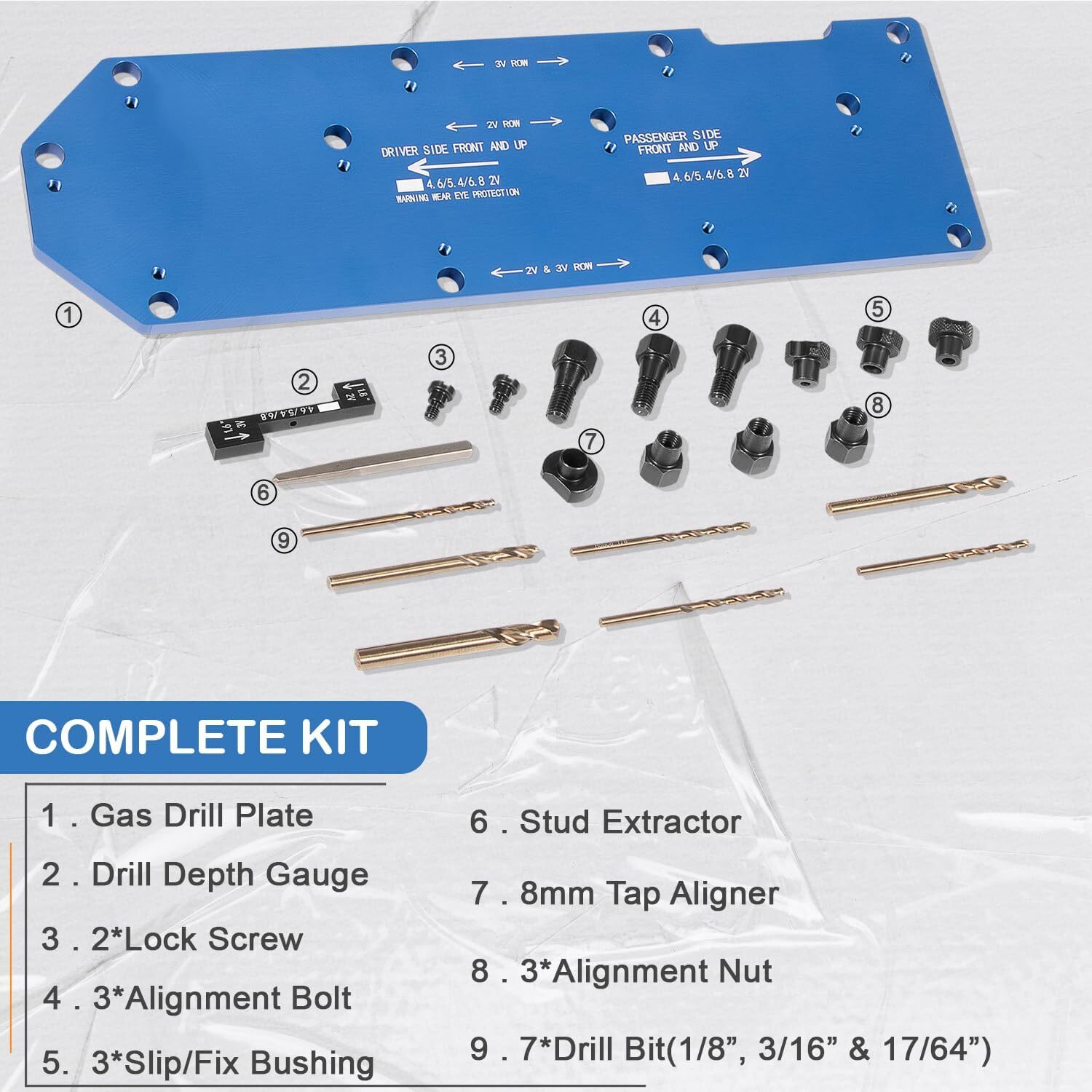71600 Manifold Drill Template for FORD 4.6L,5.4L,6.8L V10 2, 3 Valve Triton