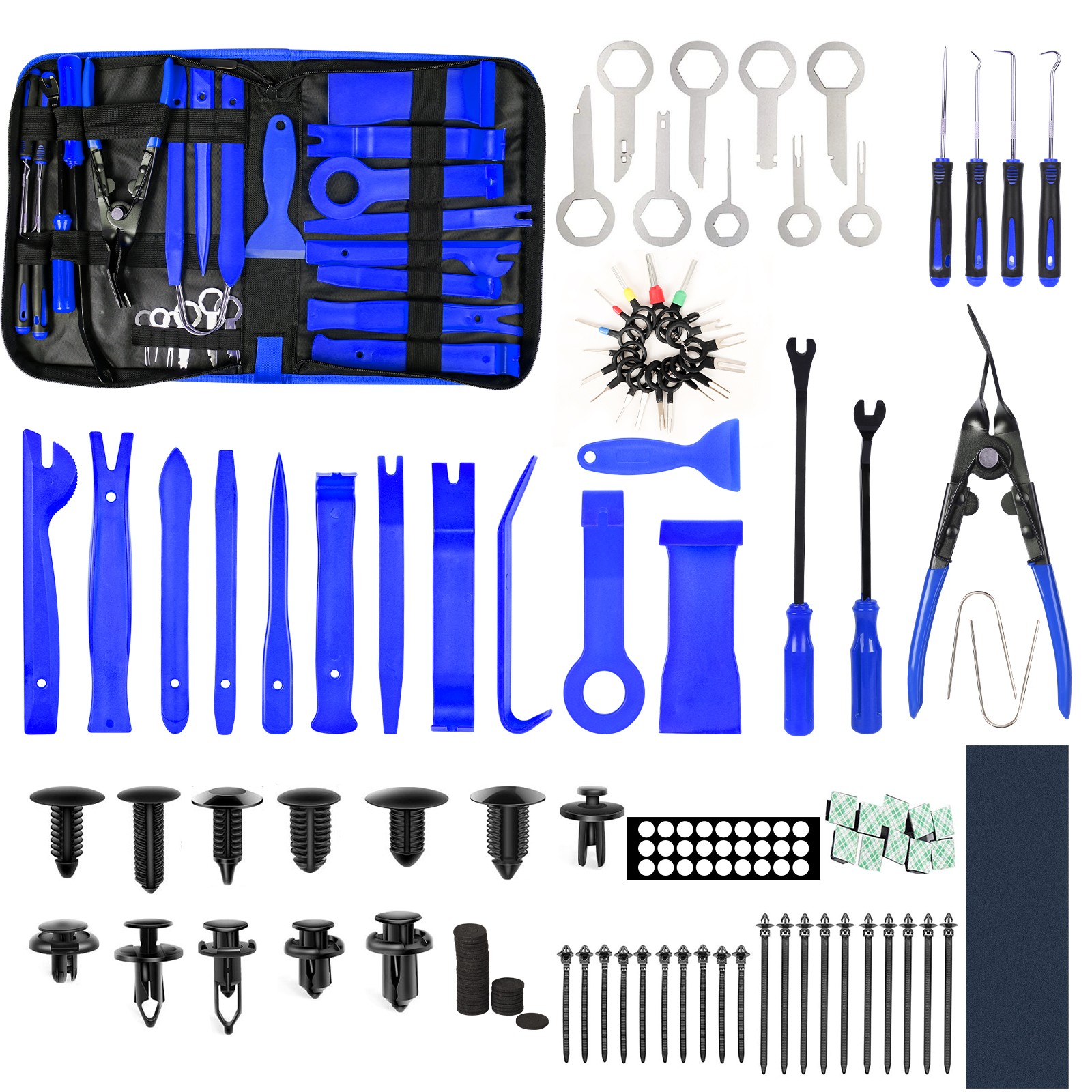 238Pcs Car Trim Removal Tool Set Hand Tools Pry Bar Panel Door Interior Clip Kit
