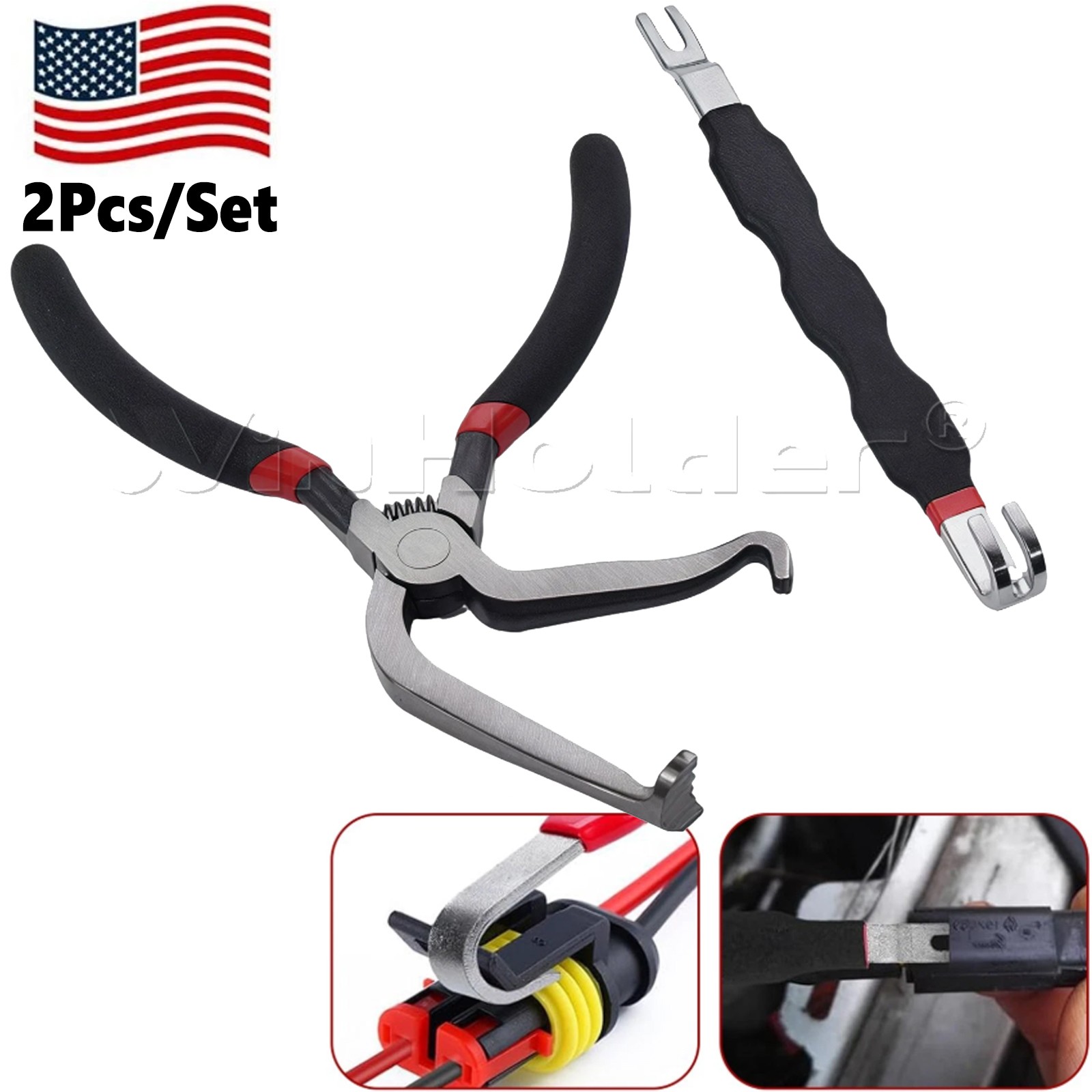 2 Pack Electrical Disconnect Pliers Electrical Connector Separator for Cars