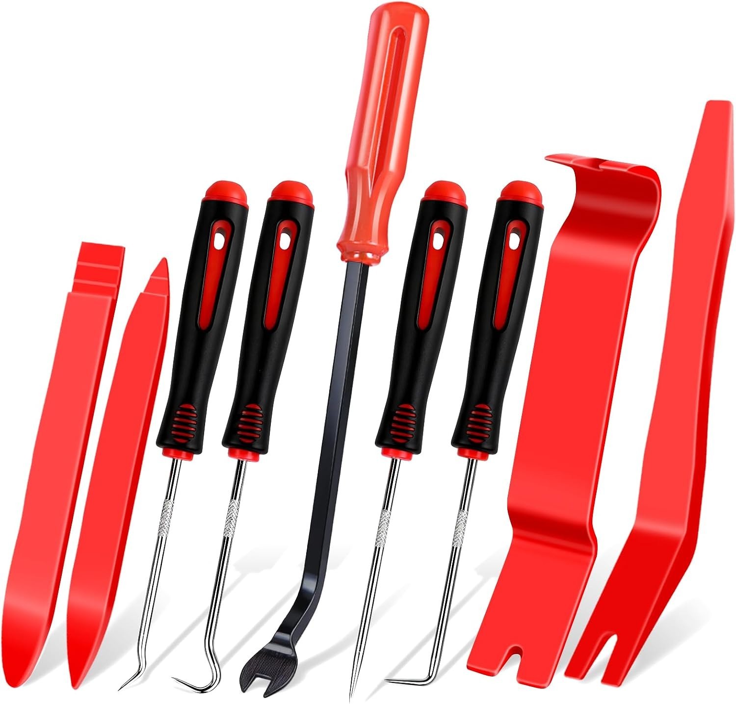9 Pcs Auto Trim Removal Tool Set – Plastic Pry Tool Kit, Car Door Panel Windo…