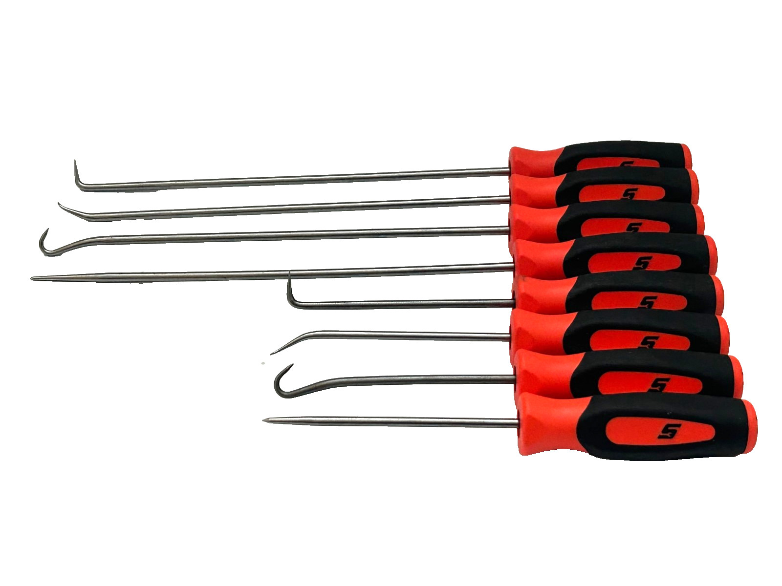 Snap-on Tools RED 8pc Mini Soft Grip Short & Long Pick Sets USA NEW No Trays*