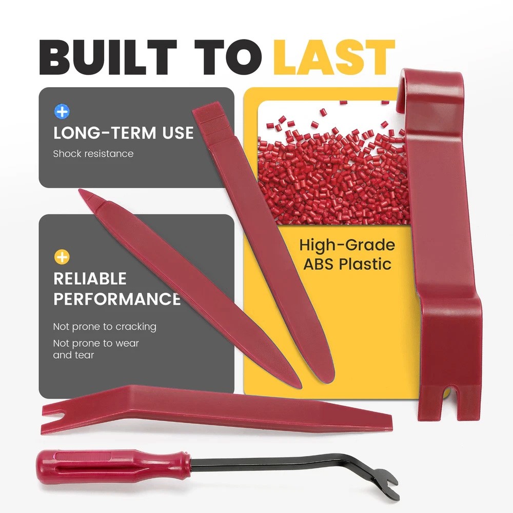 5 Auto Trim Removal Tool Kit Car Panel Door Window Fastener Remover Pry Tool Set