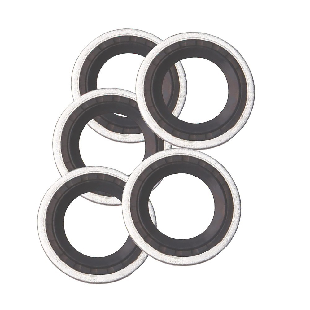 48PCS Car AC Compressor Gasket Seals Kit Made of Metal Ring and Rubber Gasket