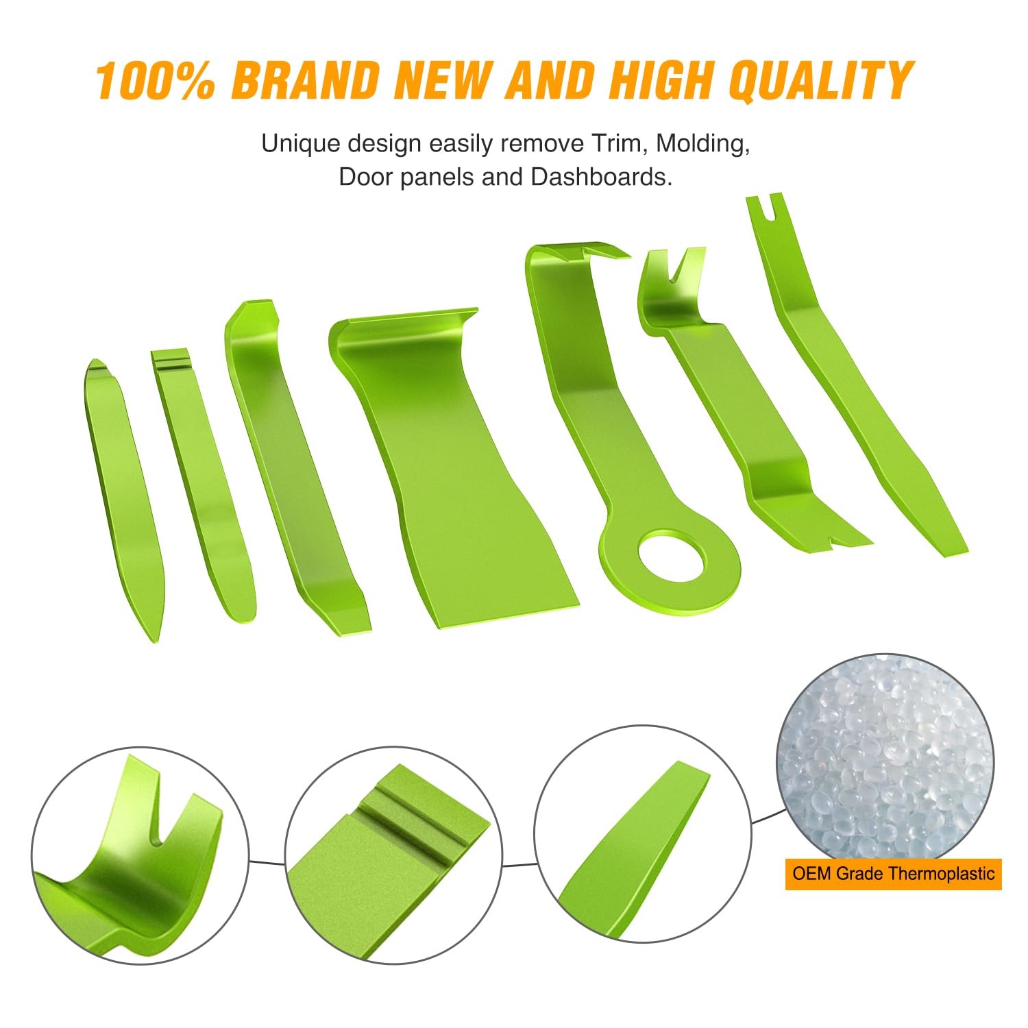Car Trim Removal Tool Kit 8 Pc Panel Fastener Pry Install No Scratch Nylon