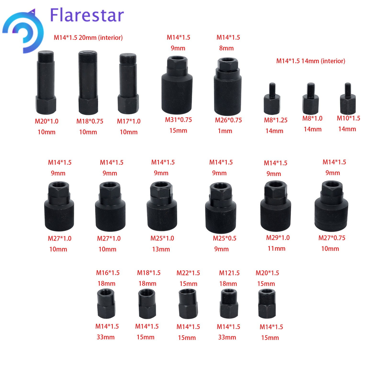 Pneumatic Diesel Injector Removal Extractor Remover Pneumatic Puller Tool 24Pcs