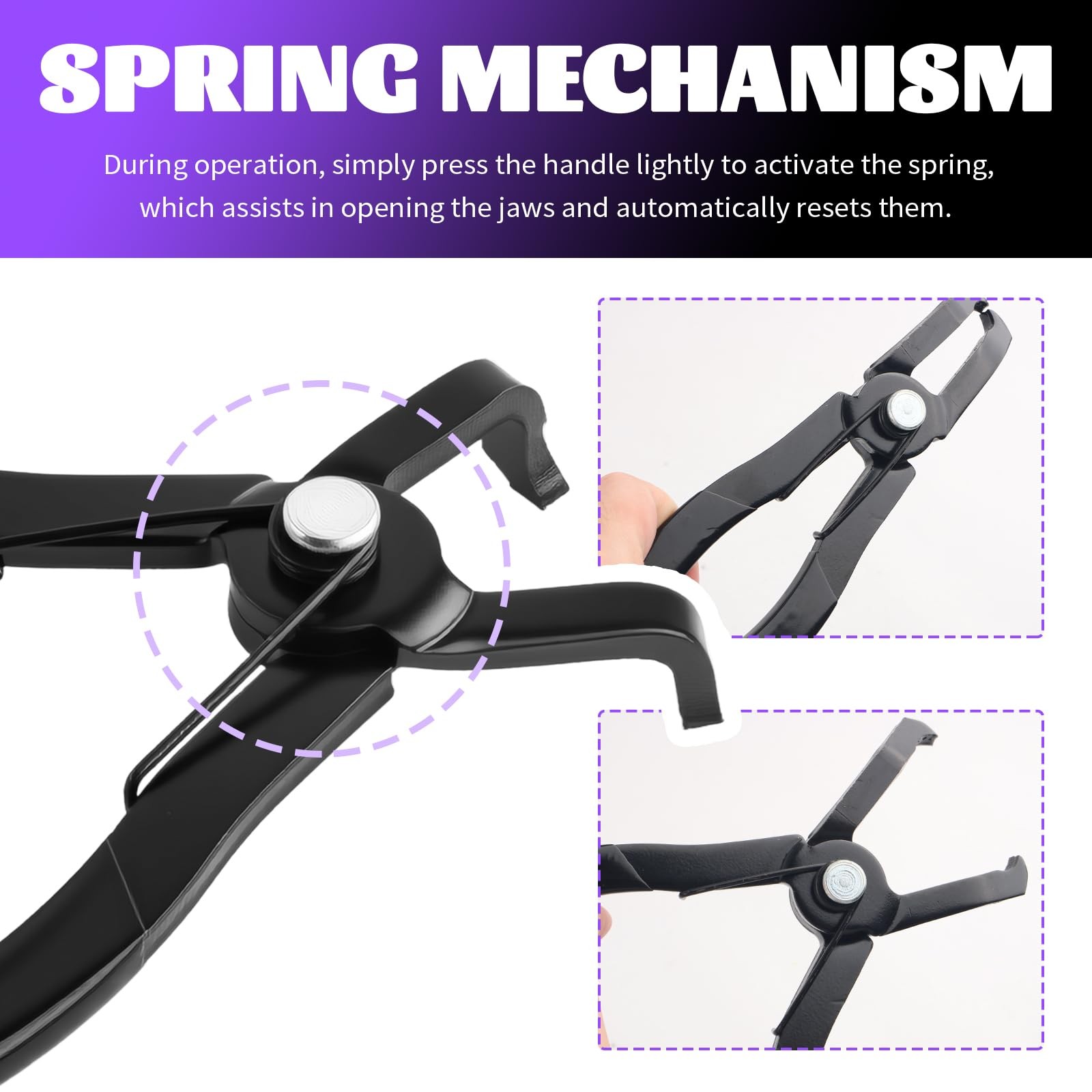 Car Push Pin Removal Tool Set 2PCS Angled Pliers for Trim & Bumper Clips