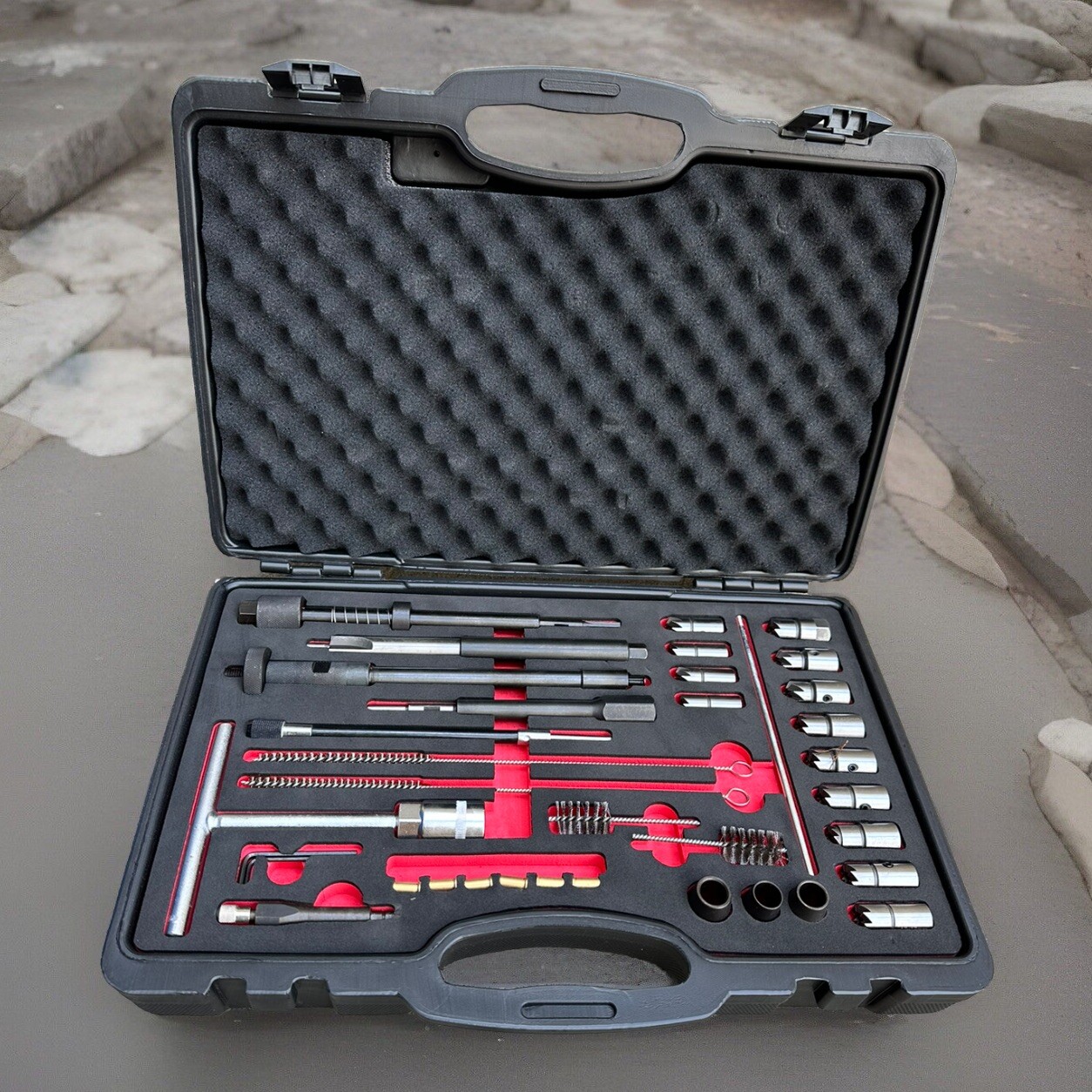 Universal Reface Diesel Injector Seat Cutter Reamer Set & Manhole Cleaning Set