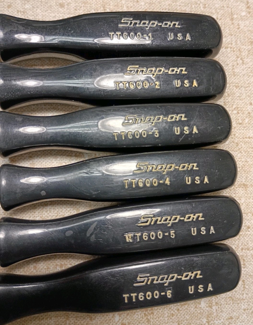 Snap On Tools USA 6pc Terminal Tool Set Kit TT600 2 3 4 5 6 & 7 Black Hard Grip