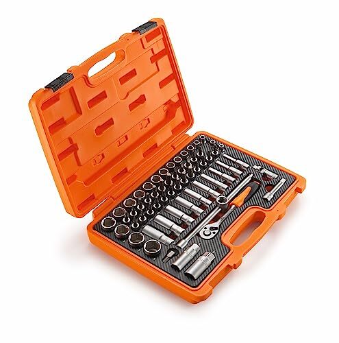 KTM GENUINE TOOLBOX LARGE TOOLS 3/8 RACHET SOCKETS 60 PIECES 00029098400