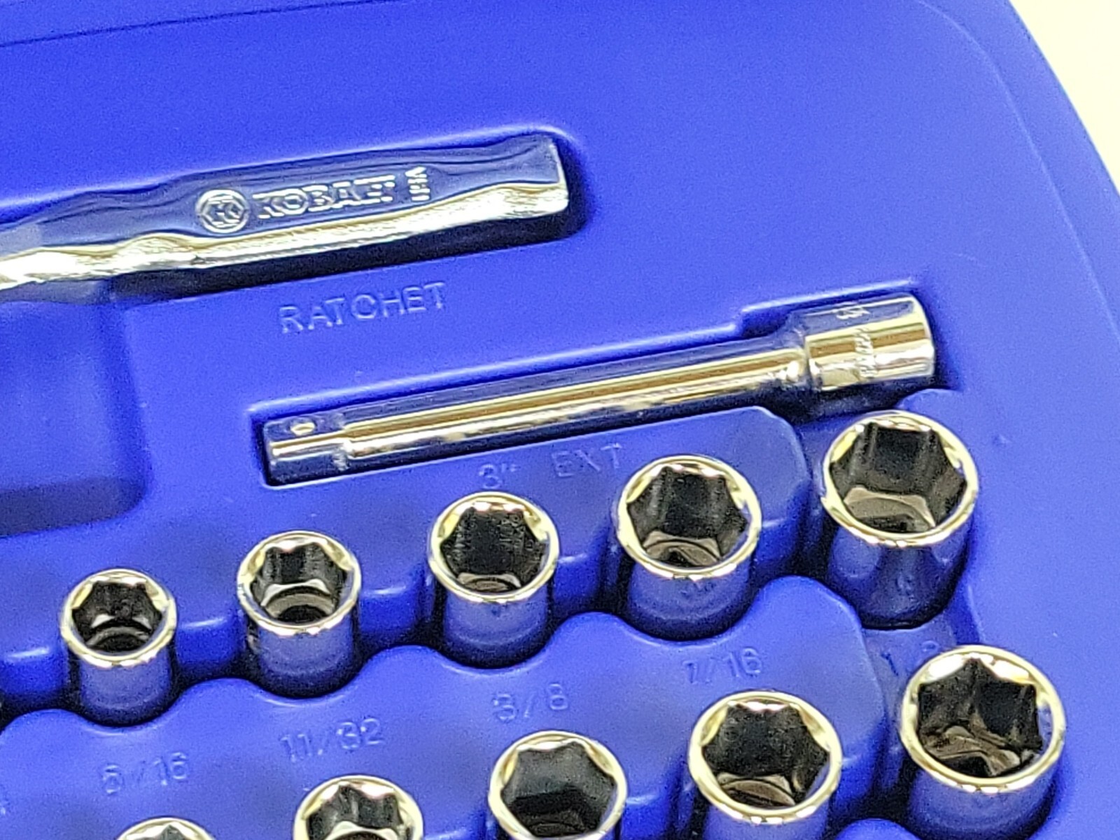 Kobalt 20 PC 1/4″ Drive Metric SAE Socket Ratchet New Old Stock 266590 USA MADE