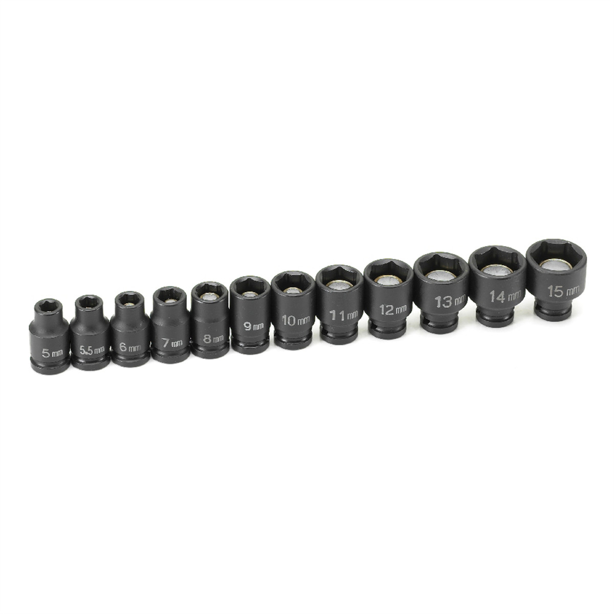 Grey Pneumatic 9712MG 1/4″ Drive 12-Piece Metric Magnetic Impact Socket Set