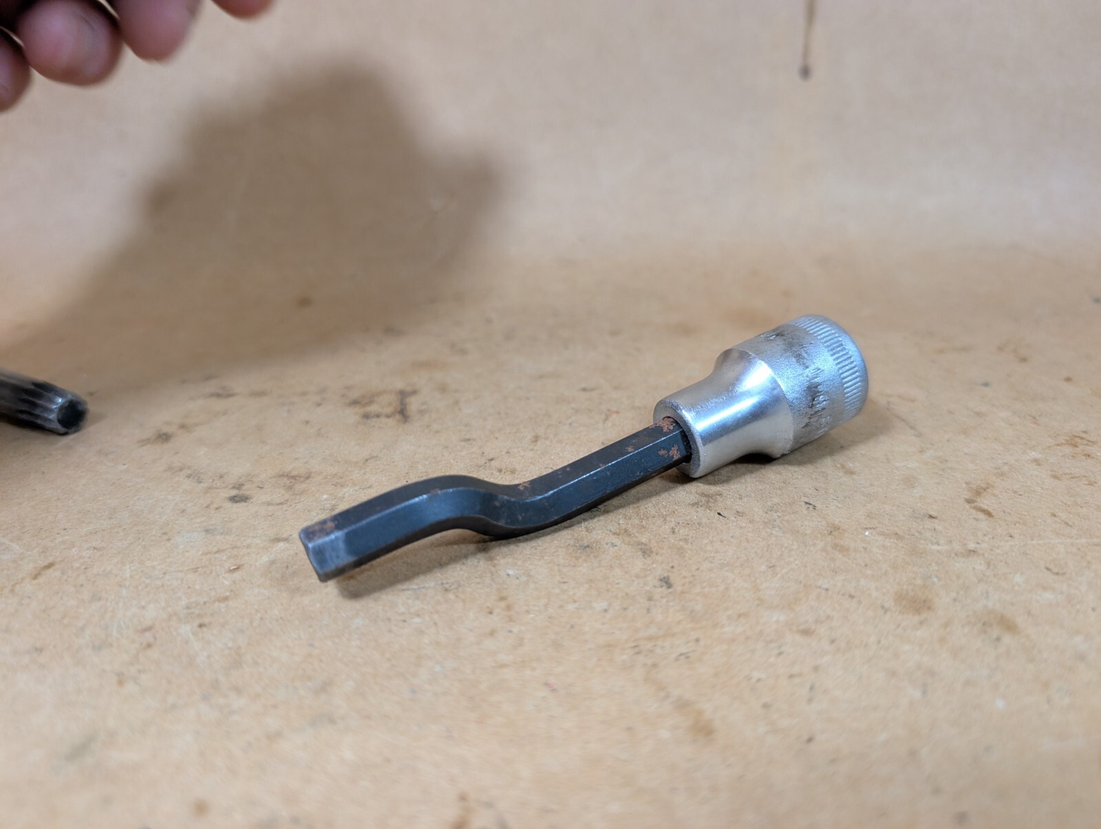 Vintage Mercedes Benz Stahlwille 8mm Cylinder Head 1/2 Socket Hex Bent Dogleg