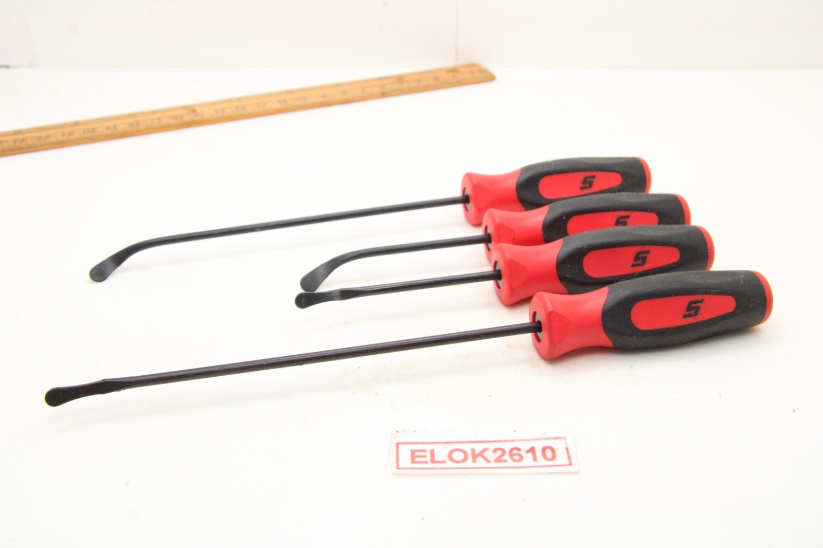 Snap-on Tools SGSR104AR 4 Piece Seal Removal Set Red/Black Soft Grip USA