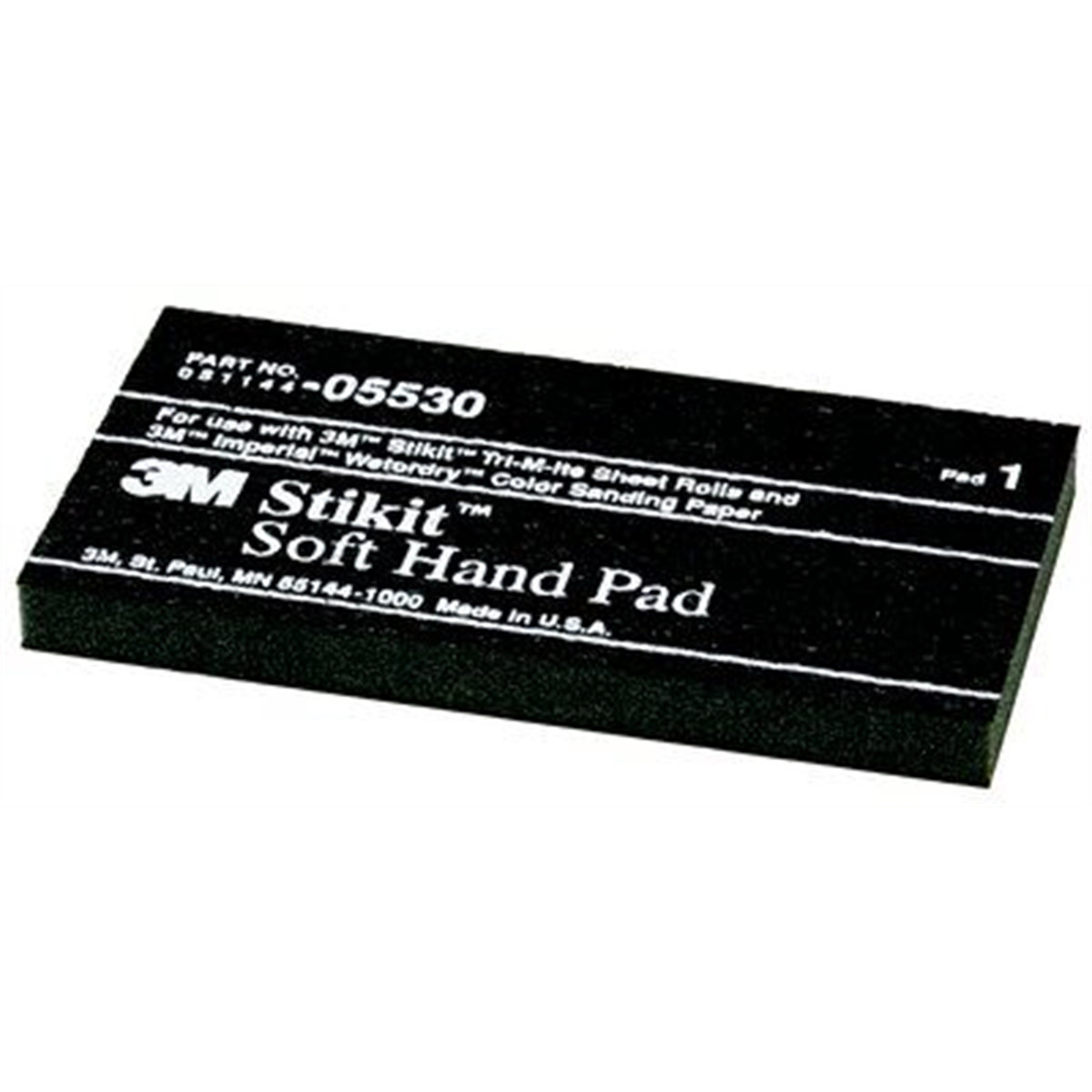 3M Stikit Soft Hand Pad, 05530, 2-3/4 in x 5-1/2 in x 3/8 in