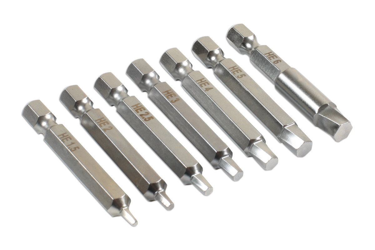 Laser Tools 6844 Hex Allen Key Bolt Screw Extractor Tool Set 7 Piece 1.5mm – 6mm