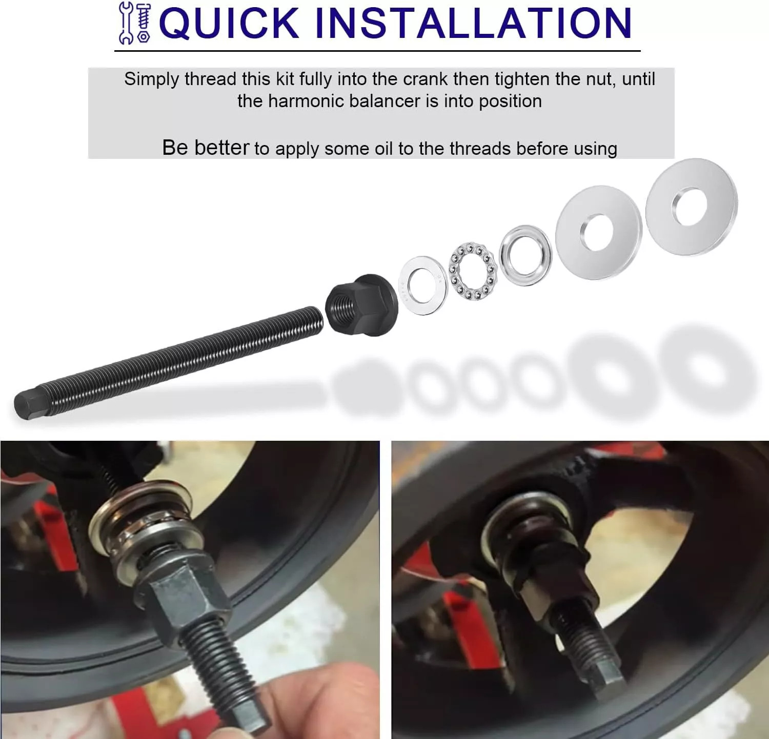 Harmonic Balancer Installation Tool LS LT For Chevy GM 1997-UP LS1/2/3/4 LSX LSA